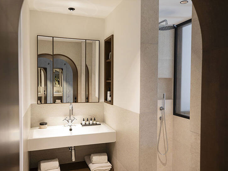 Chambre minimaliste et design épuré en Corse du Sud à Porto-Vecchio