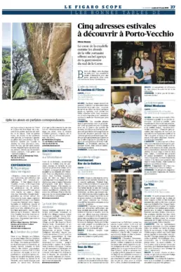 Le Figaro - Cinq adresses estivales à découvrir à Porto-Vecchio