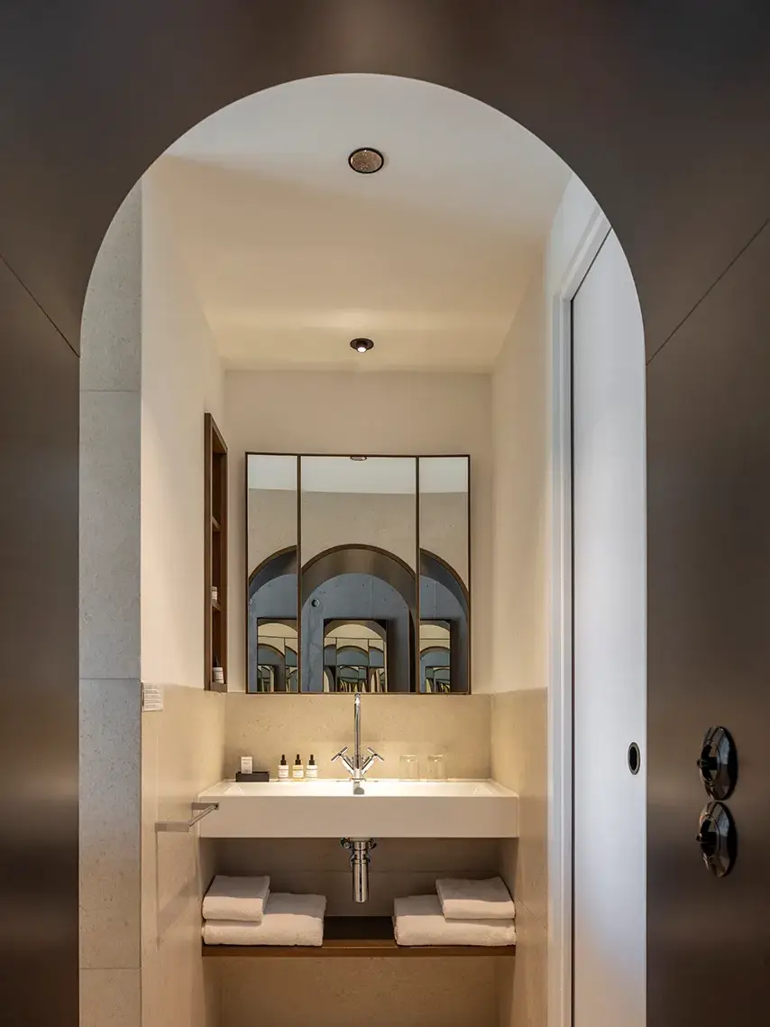 Salle de bain de la Chambre deluxe Terrasse de l'hôtel 4 étoiles à Porto-vecchio