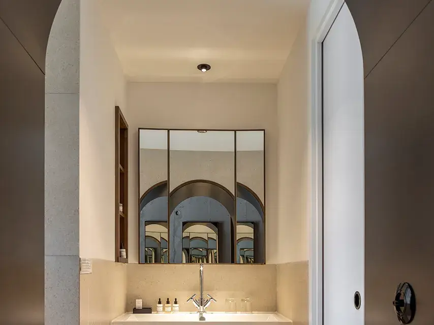 Salle de bain de la Chambre deluxe Terrasse de l'hôtel 4 étoiles à Porto-vecchio