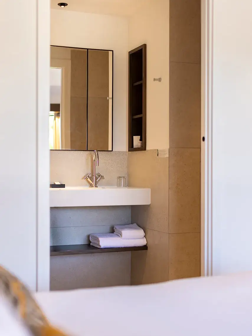 Salle de bain Chambre Supérieure de l'hôtel 4 étoiles à Porto-vecchio Sud Corse